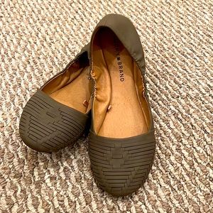 Lucky Brand Olive Green Ballet Flats